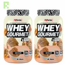 KIT com 2 Whey Protein Gourmet DOCE DE LEITE FN Forbis 907g POTE o melhor Whey Gourmet ganho massa muscular eficaz e saboroso