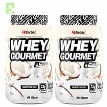 kit com 2 Whey Protein Gourmet IOGURTE DE COCO FN Forbis 907g POTE o melhor Whey Gourmet ganho massa muscular eficaz e saboroso