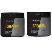Kit com 2 x creatina pura pote 300 gr - probiótica