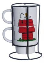 Kit Com 2 Xícaras Empilháveis Snoopy Peanuts - Zona Criativa