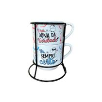 Kit Com 2 Xícaras Hotel Branca Casal Flork 170ml No Suporte Kit Com 2 Xícaras Hotel Branca Casal Flork 170ml No Suporte