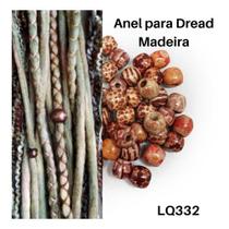 Kit Com 20: Anél Dread - Natural Madeira Desenhada