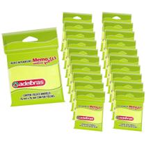 Kit Com 20 Blocos Autoadesivos Memo Notes 76x76mm Amarelo 100 Folhas Para Recados Anotações Revenda