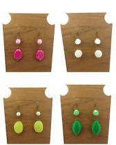 Kit Com 20 Brincos De Resina / Atacado - Revenda