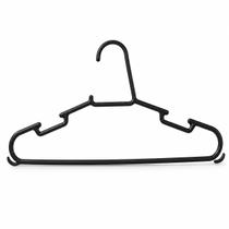 Kit com 20 Cabides Preto - Pendurador de Roupas - Adulto