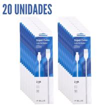 Kit Com 20 Cabos Carregador Tipo C - 2.4A Carga Mais Rápida Kit Com 20 Cabos Carregador Tipo C - 2.4A Carga Mais Rápida
