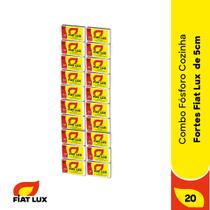 Kit com 20 caixas de Fósforo cozinha fortes Fiat Lux de 5cm