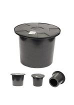 Kit com 20 caixas de inspeção cônicas em pvc 18 x 13,5 para aterramento