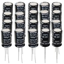 Kit com 20 Capacitor Eletrolitico Epcos 1000uF x 35V - 105