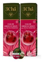 Kit com 20 Cápsulas de Chá Hibisco e Maçã TRES 3 Corações