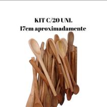 Kit com 20 colheres de pau de 17 cm/ colher de madeira - Artesanal