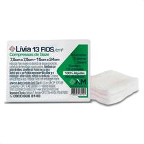 Kit com 20 Compressa Gaze 7,5 cm X 7,5 cm 13 Fios Esteril