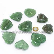 Kit com 20 Corações de Quartzo Verde Natural de 4,7 a 6,5 cm para Atacado Kit com 20 Corações de Quartzo Verde Natural de 4,7 a 6,5 cm para Atacado