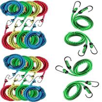 Kit com 20 Cordas Elástica Extensor De 92 A 122cm Corda para Bagageiro Carga Moto Bike Bicicleta Caçamba Kit com 20 Cordas Elástica Extensor De 92 A 122cm Corda para Bagageiro Carga Moto Bike Bicicleta Caçamba