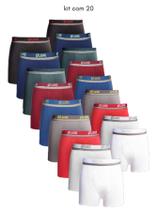 Kit Com 20 Cuecas Boxer D'luxe Lisa (C2001) Kit Com 20 Cuecas Boxer D'luxe Lisa (C2001)