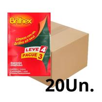 Kit Com 20 Esponja Brilhex Leve 4 Pague 3 Multiuso