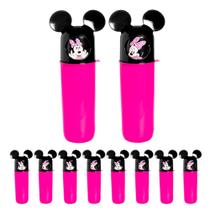 Kit com 20 Lembrancinhas de Festa Box Multiuso Giratório Minnie Rosa com Orelhas - Plasútil