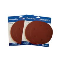 Kit Com 20 Lixas 225mm Grão 100 E 150 Para Lixadeira Girafa