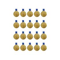 Kit Com 20 Medalhas de Ouro M36 Honra ao Mérito Fita Azul Crespar