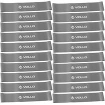Kit Com 20 Mini Band De Exercício Nível Forte Vp1054 Vollo