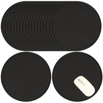 Kit com 20 Mouse Pads Redondos Xuhal 25x25cm Antiderrapante Preto Kit com 20 Mouse Pads Redondos Xuhal 25x25cm Antiderrapante Preto
