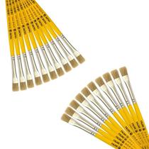 Kit Com 20 Pincéis Nº 08 Tigre 815 ( Linha Amarela )