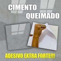 Kit com 20 placas marmore adesivas alto brilho parede e piso - cimento queimado