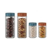 Kit com 20 Potes Redondo de Vidro com Tampa 500ml / 01 Litro Kit com 20 Potes Redondo de Vidro com Tampa 500ml / 01 Litro