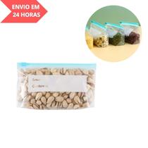 Kit com 20 Sacos Zip Herméticos para Alimentos