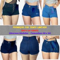 Kit com 20 Shorts Jeans Femininos Cintura Alta do Fabricante PARA REVENDER