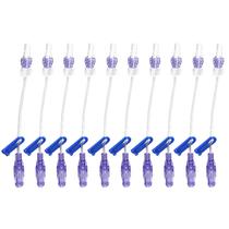 Kit com 20 tubos de extensão flexíveis transparentes com pinça Kit com 20 tubos de extensão flexíveis transparentes com pinça