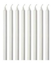 Kit Com 20 Velas Brancas De Parafina Nº 8