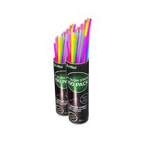 Kit com 200 Pulseira de Neon 7 cores Glow Stick com Fecho