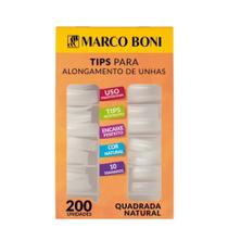 Kit Com 200 Tips de Alongamento de Unhas Quadrada Natural Kit Com 200 Tips de Alongamento de Unhas Quadrada Natural