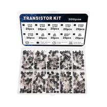 Kit com 200 Transistores BJT - 10 Valores (A1015, BC327, BC337, C1815, S8050, S8850, 2N2222, 2N2907, PNP, NPN)