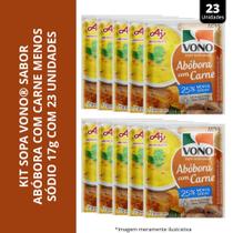 KIT COM 23 UNIDADES SOPA VONO SABOR ABÓBORA COM CARNE MENOS SÓDIO 17g