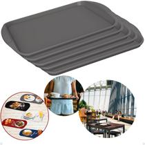 Kit com 24 Bandejas Multiuso Retangular 44x30,7 cm Resistente Restaurante Self Service FastFood Bares