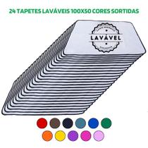 Kit com 24 Banheiro para Cães Tecido Ecológico 100x70 Sortidos - 200 Lavagens Quality