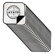 Kit com 24 Banheiro para Cães Tecido Ecológico 45x45 Branco com borda Preta - 200 Lavagens Quality