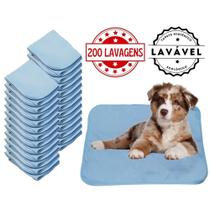 Kit com 24 Banheiro para Cães Tecido Ecológico 70x50 Azul - 200 Lavagens - Inteligente Kit com 24 Banheiro para Cães Tecido Ecológico 70x50 Azul - 200 Lavagens - Inteligente