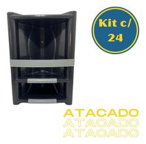 kit com 24 Cantoneira Grande Arqplast preto