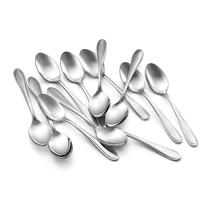 Kit com 24 colheres de sobremesa em aço inox para doces bolos e confeitaria