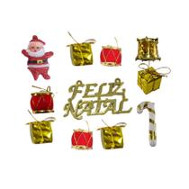 Kit com 24 Enfeites Diversos para decorar a Arvore de Natal