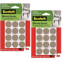 Kit com 24 Feltro Moveis Leves Redondo Marrom Pequeno