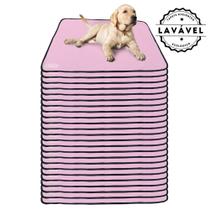 Kit com 24 Fraldas de Câes p/Chão 100x70 Rosa 200 Lavagens - Alta Absorção - Ecológico Kit com 24 Fraldas de Câes p/Chão 100x70 Rosa 200 Lavagens - Alta Absorção - Ecológico