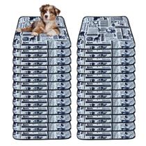 Kit com 24 Fraldas de Câes p/Chão 70x50 Jornal 300 Lavagens - 3 Camadas - Alta Absorção