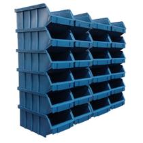 Kit Com 24 Gaveteiros de Plástico Organizador Bin Nº 3 - Azul