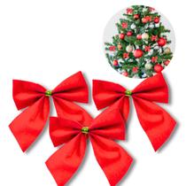 Kit Com 24 Laço Lacinhos Vermelho Enfeites de Arvore Natal