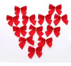 Kit Com 24 Laços Enfeite De Árvore Para Natal Decoração Kit Com 24 Laços Enfeite De Árvore Para Natal Decoração