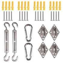 Kit com 24 Peças de Hardware em Aço Inoxidável 304 para Vela de Sombra